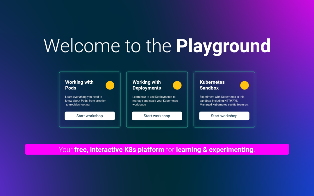 NWS Kubernetes Playground Jetzt Verfügbar