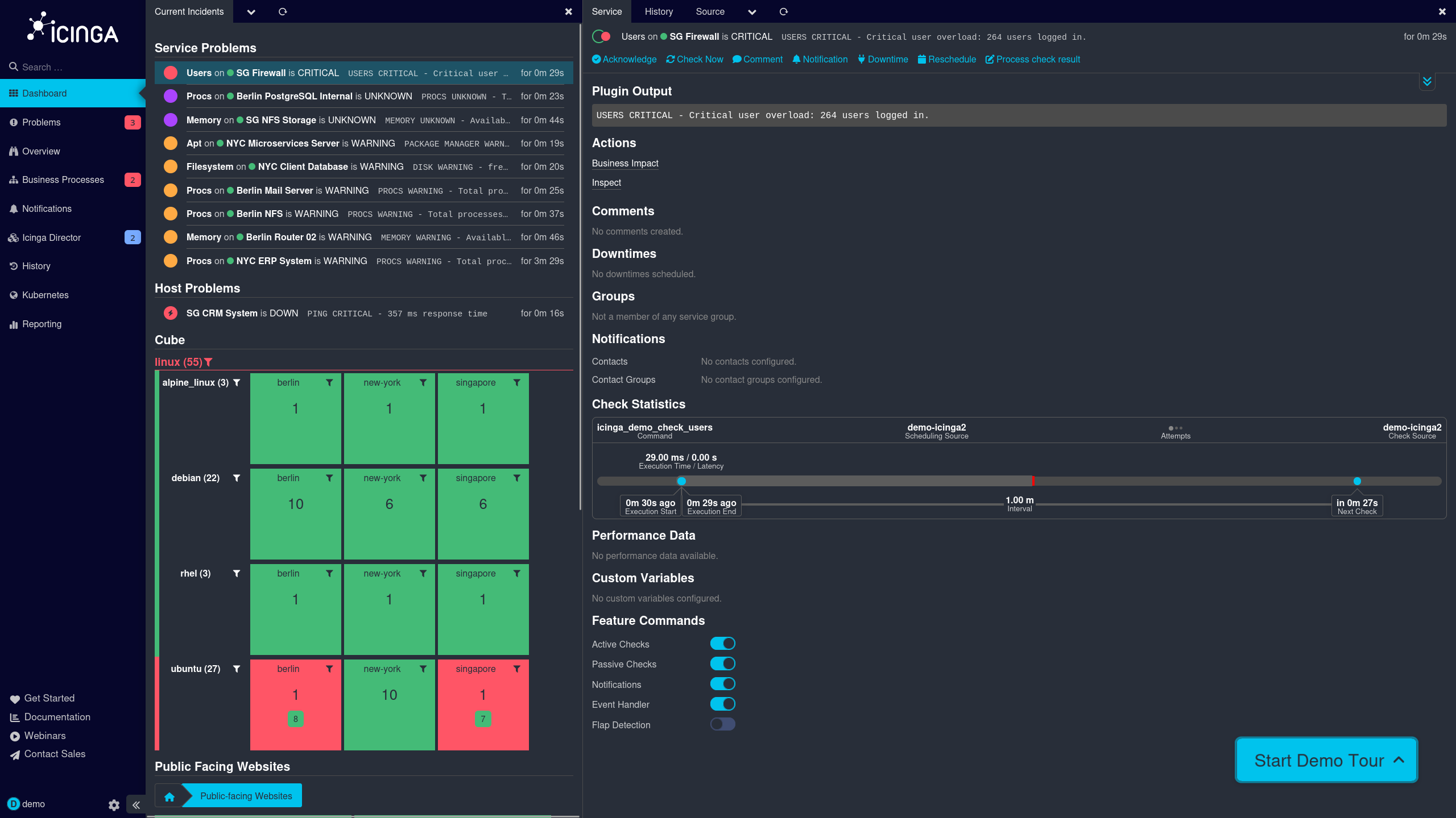 Managed_Icinga A Look at the Managed Icinga Interface.